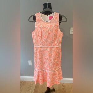 NWT Elegant Coral Lace Dress